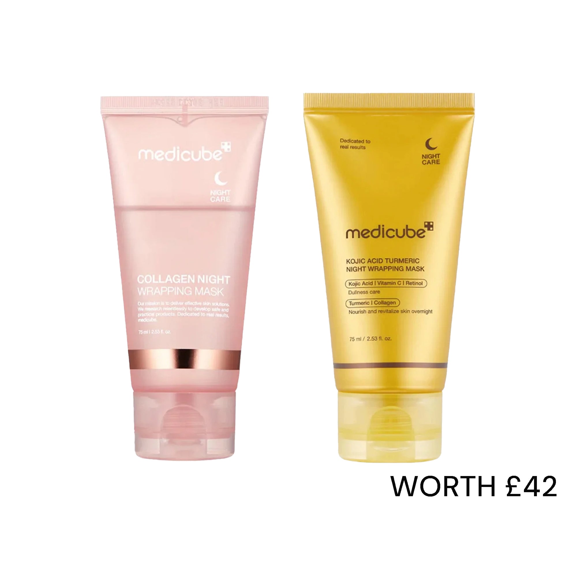 Medicube Collagen Night & Kojic Acid Turmeric Night Wrapping Mask Duo