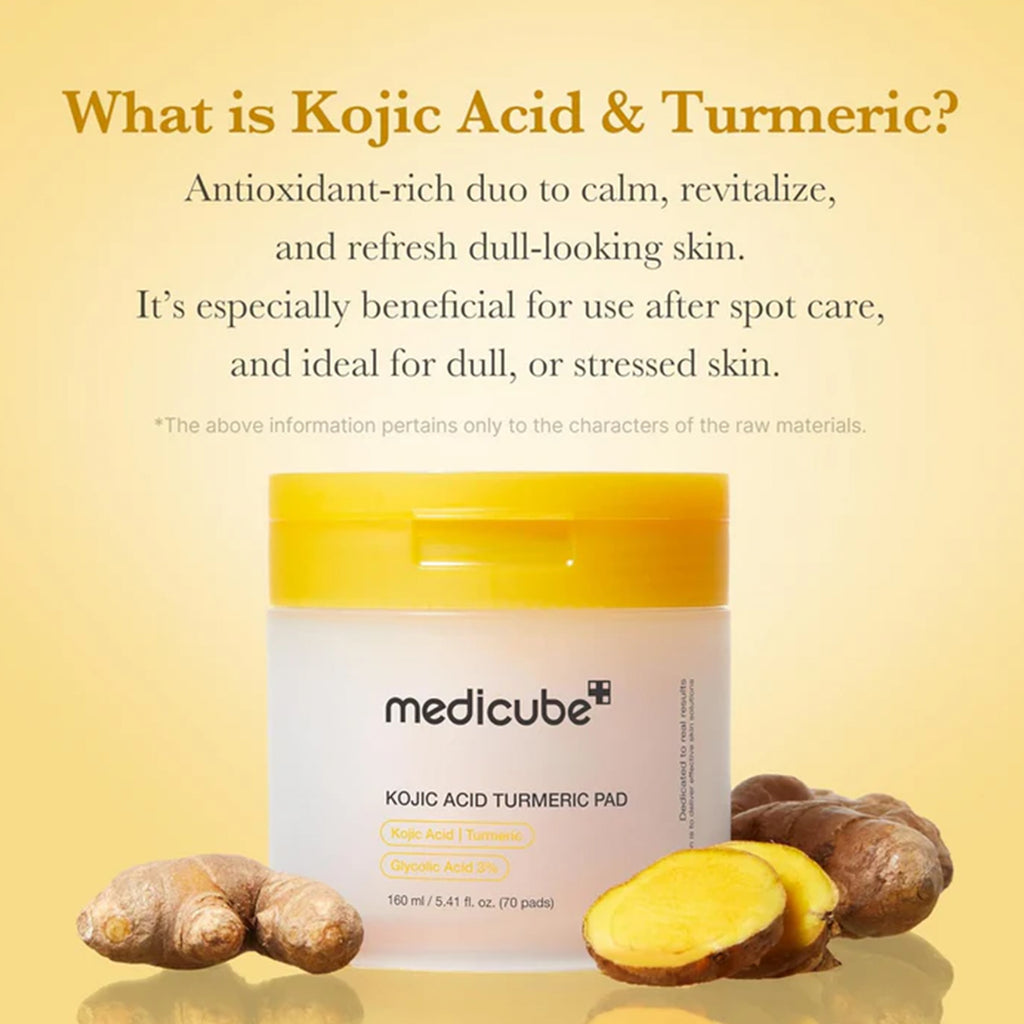 Medicube Kojic Acid Turmeric Toner Pad 70pcs Jar