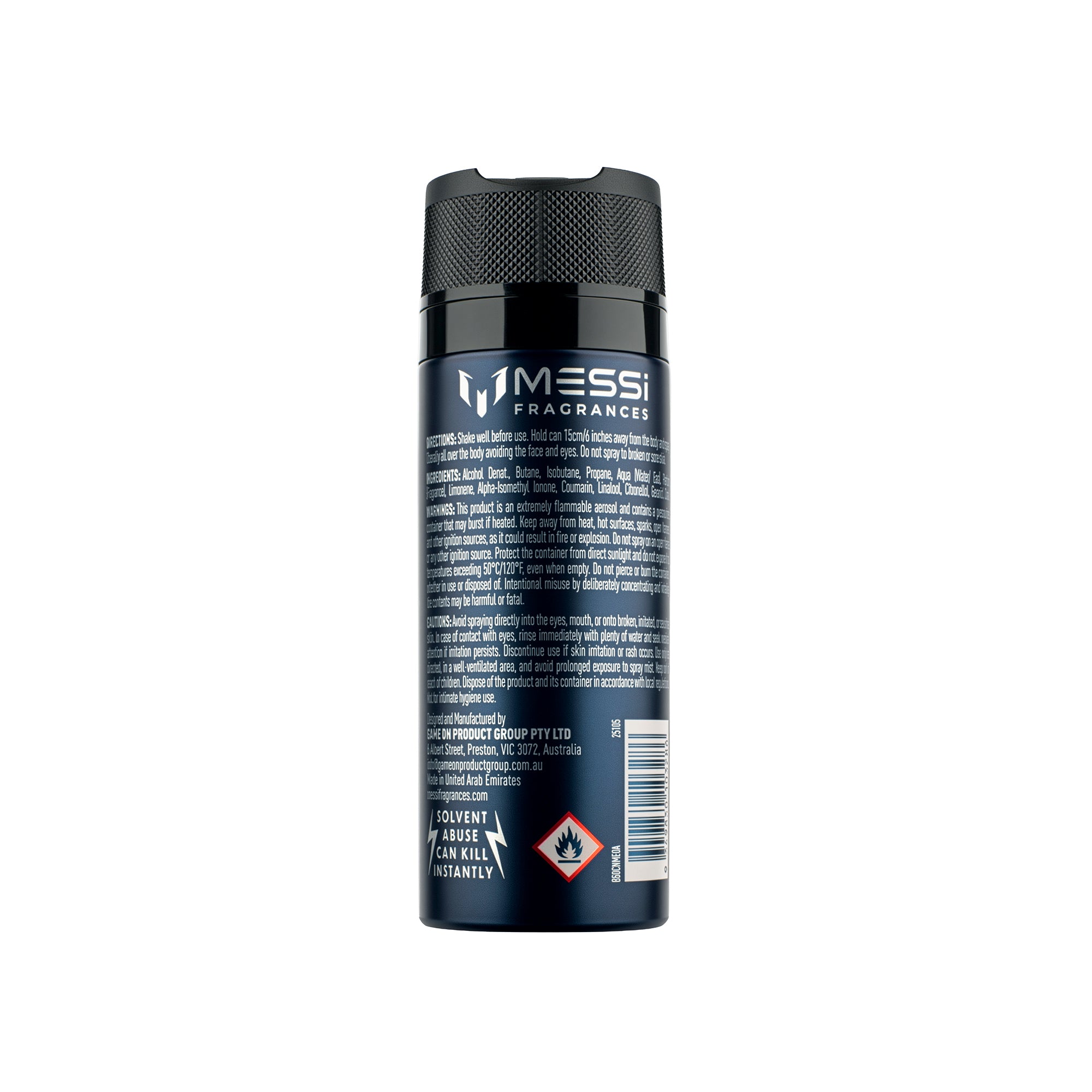 Messi Platinum Fragranced Body Spray 150ml Spray