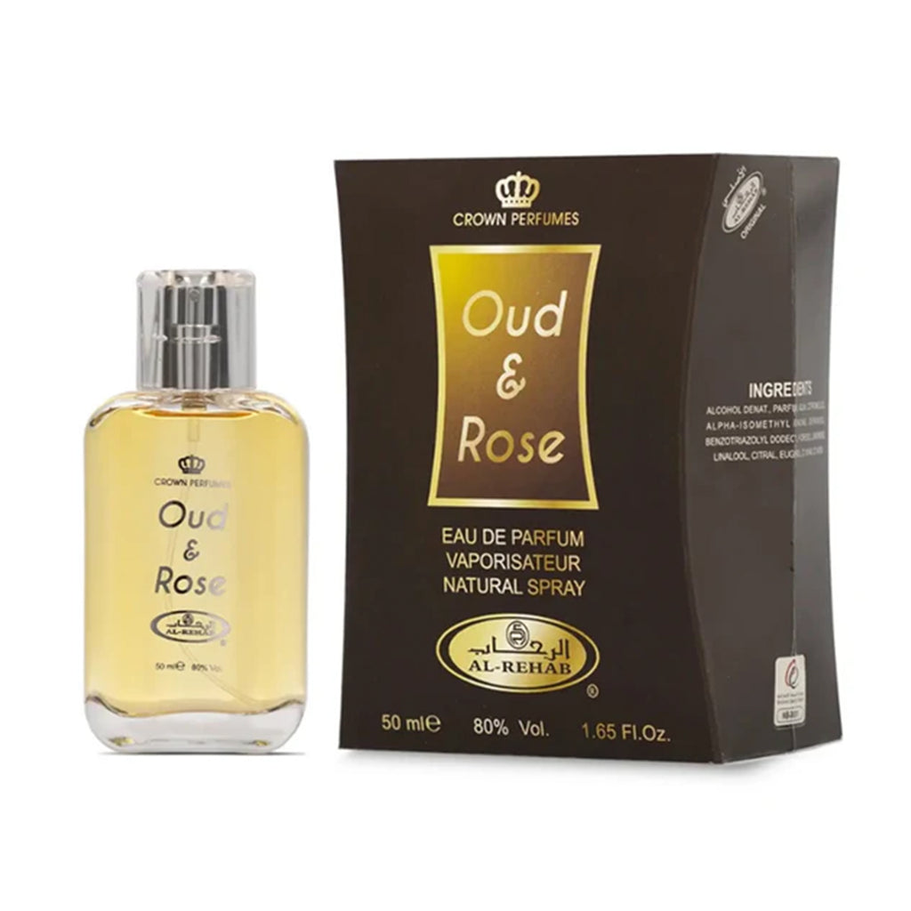 Al-Rehab Oud & Rose Eau De Parfum 50ml Spray