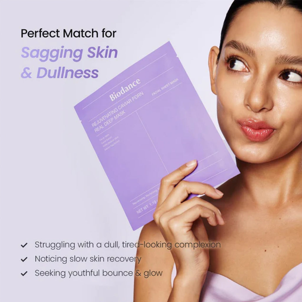 Biodance Rejuvenating Caviar PDRN Real Deep Sheet Face Mask 1pc Sachets/Units