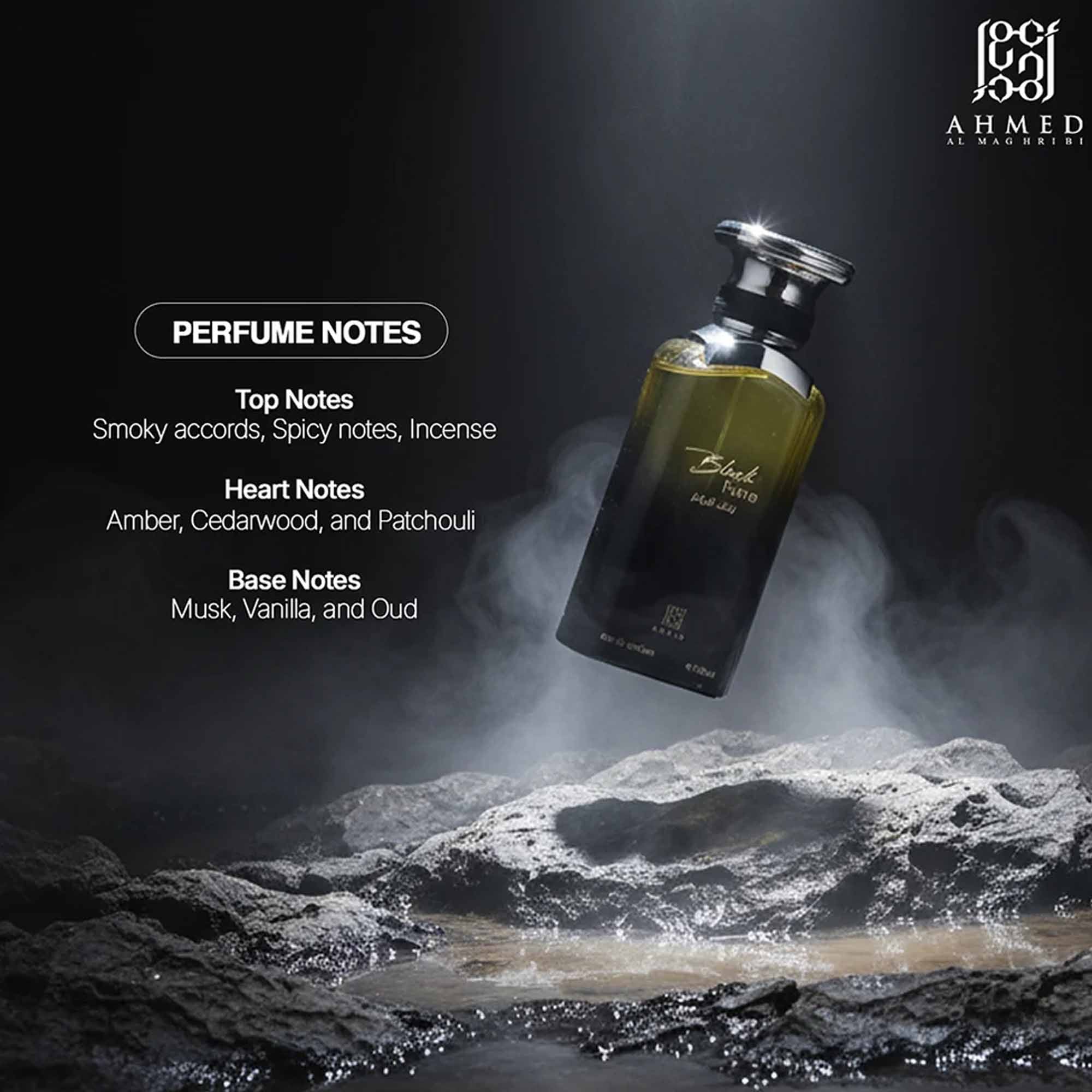 Ahmed Al Maghribi Black Fumes Extrait De Parfum 100ml Spray