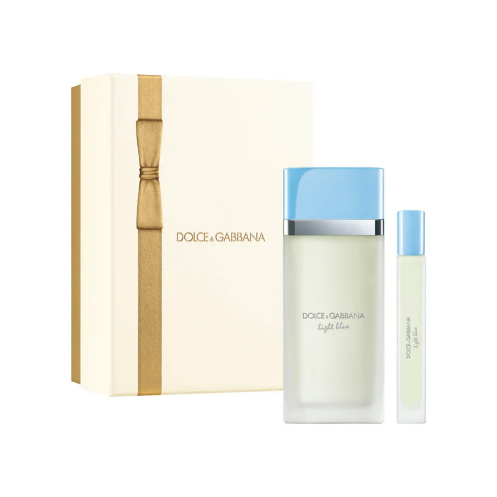 Dolce & Gabbana Light Blue Eau De Toilette 100ml & Travel Spray 10ml x2 Gift Set