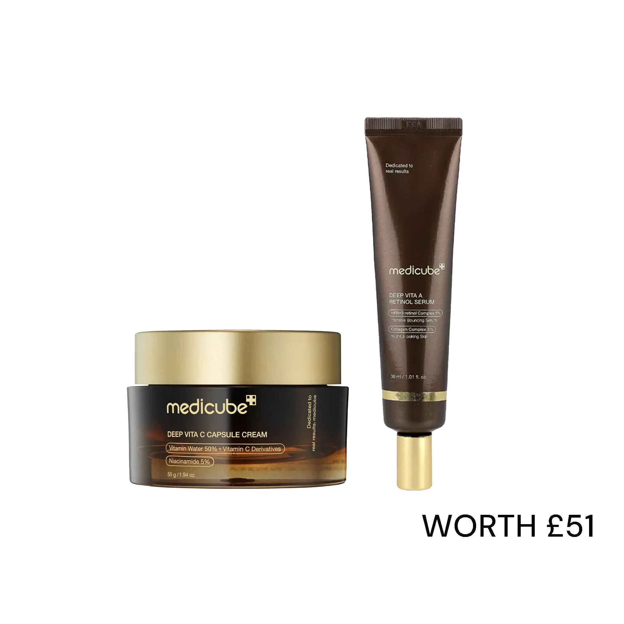 Medicube Deep Vita C Capsule Cream & Retinol Serum