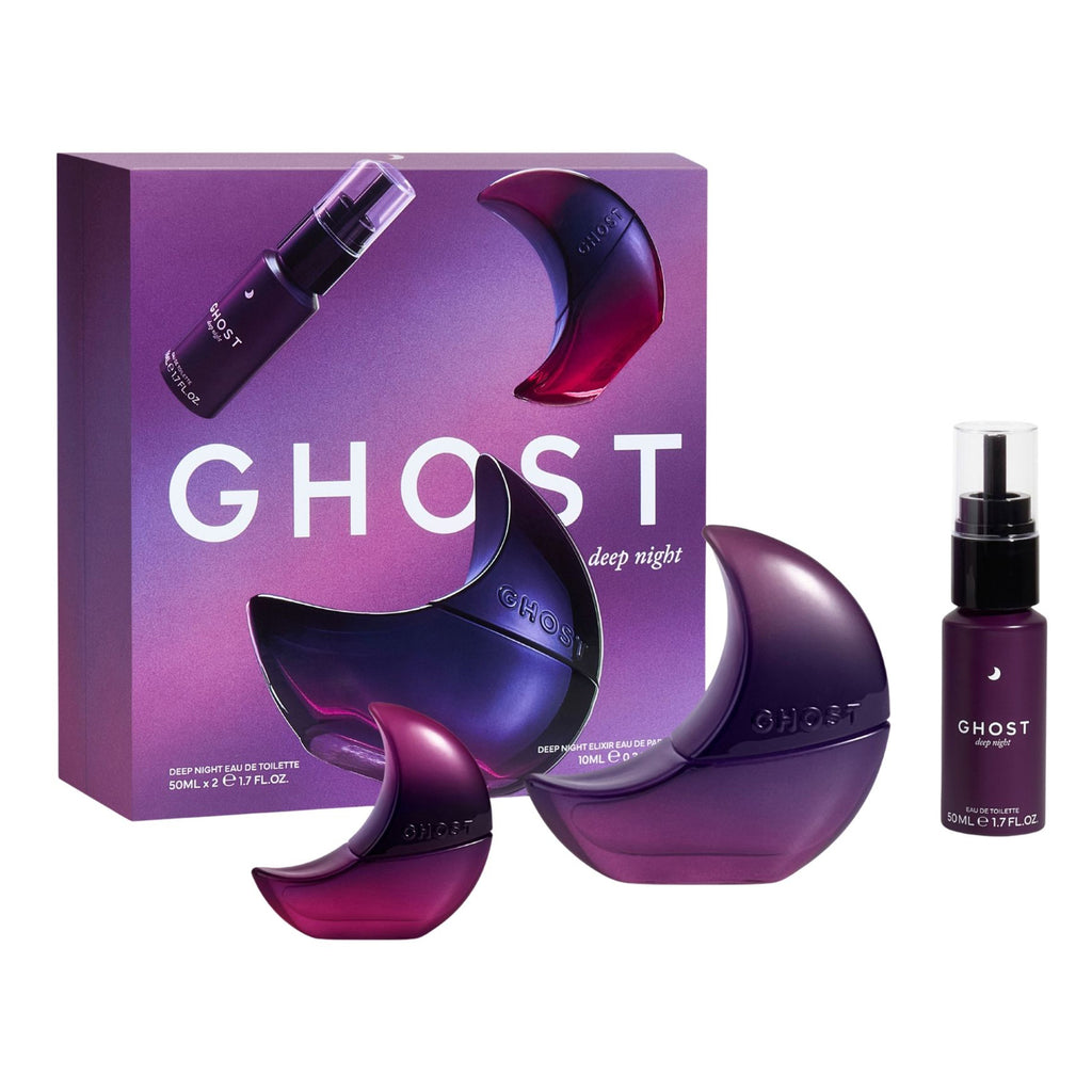 Ghost Deep Night Eau De Toilette 50ml & Refill 50ml & Elixir Mini Gift Set