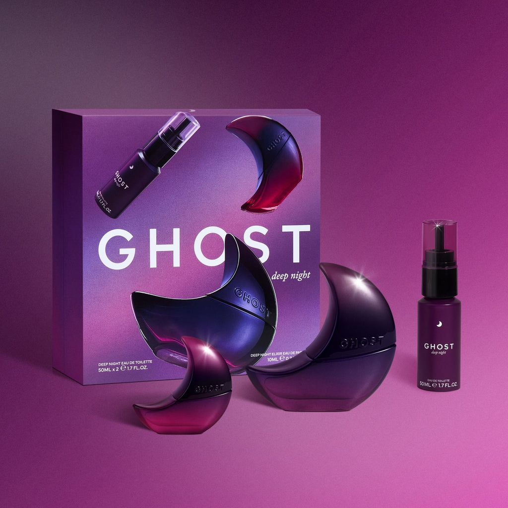 Ghost Deep Night Eau De Toilette 50ml & Refill 50ml & Elixir Mini Gift Set