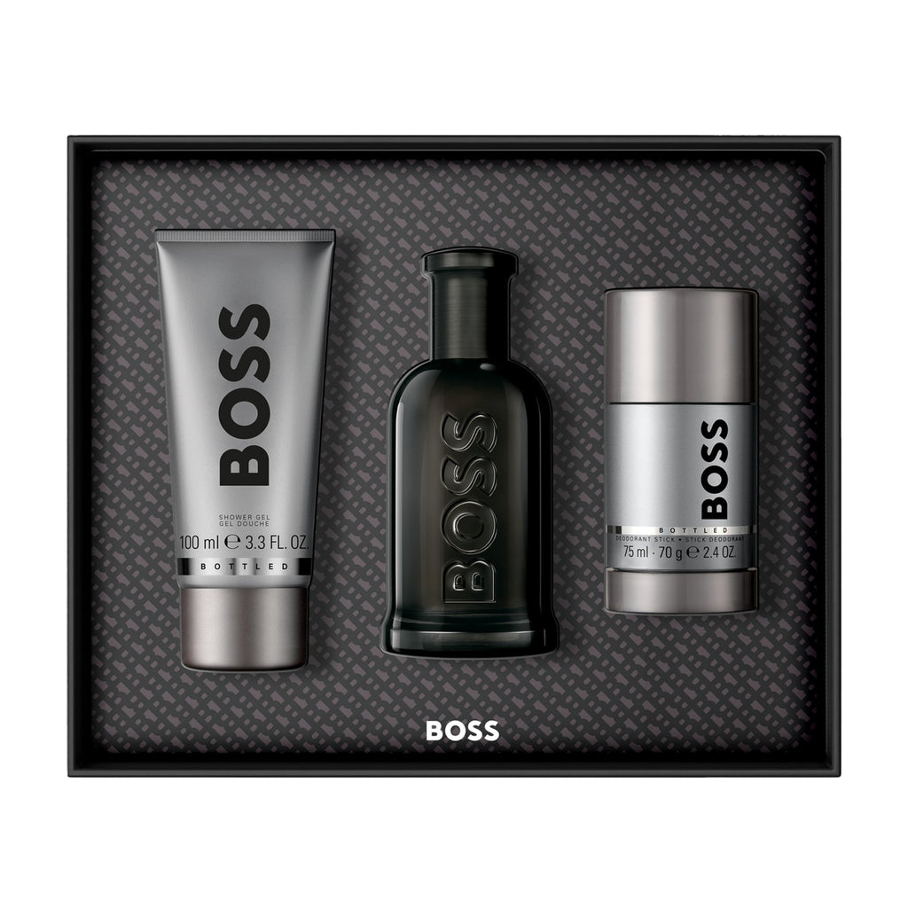 Hugo Boss Bottled Parfum 100ml, Shower Gel 100ml & Deodorant Stick Gift Set