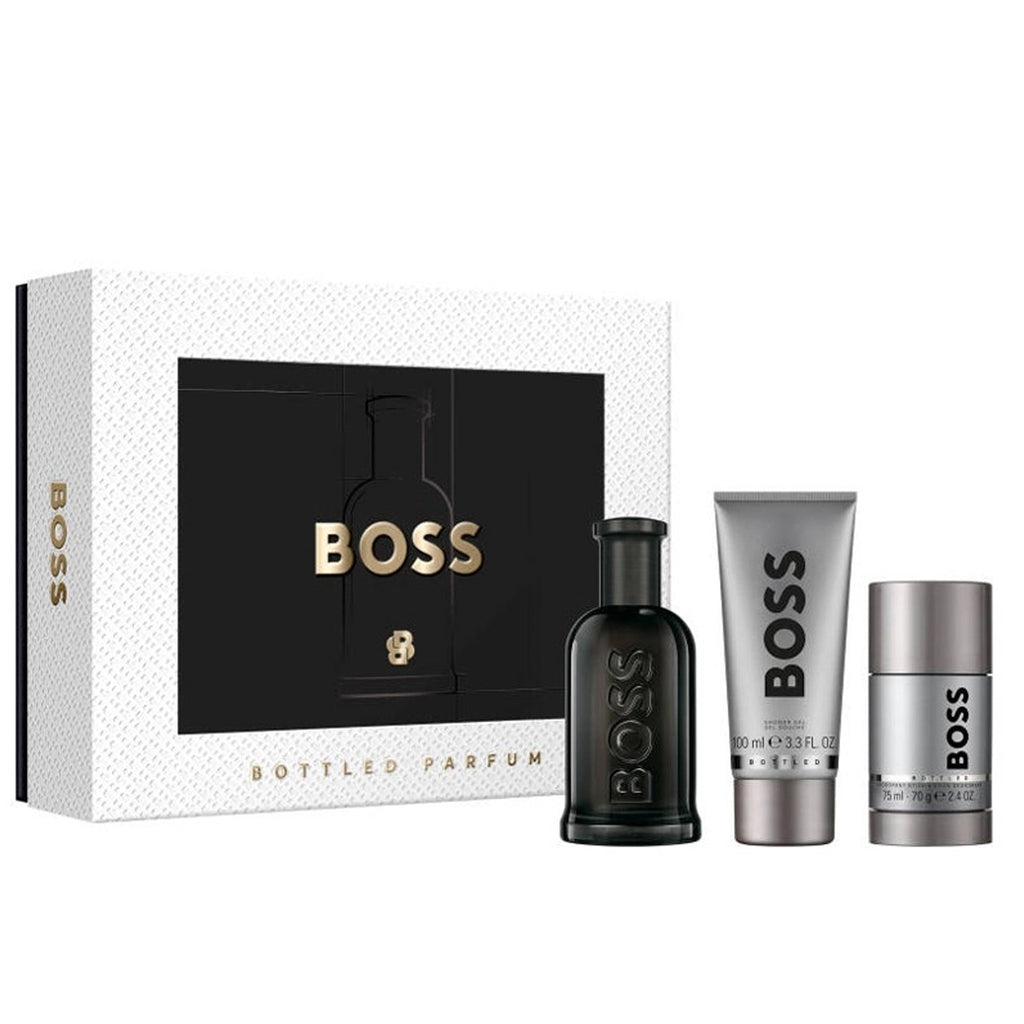 Hugo Boss Bottled Parfum 100ml, Shower Gel 100ml & Deodorant Stick Gift Set