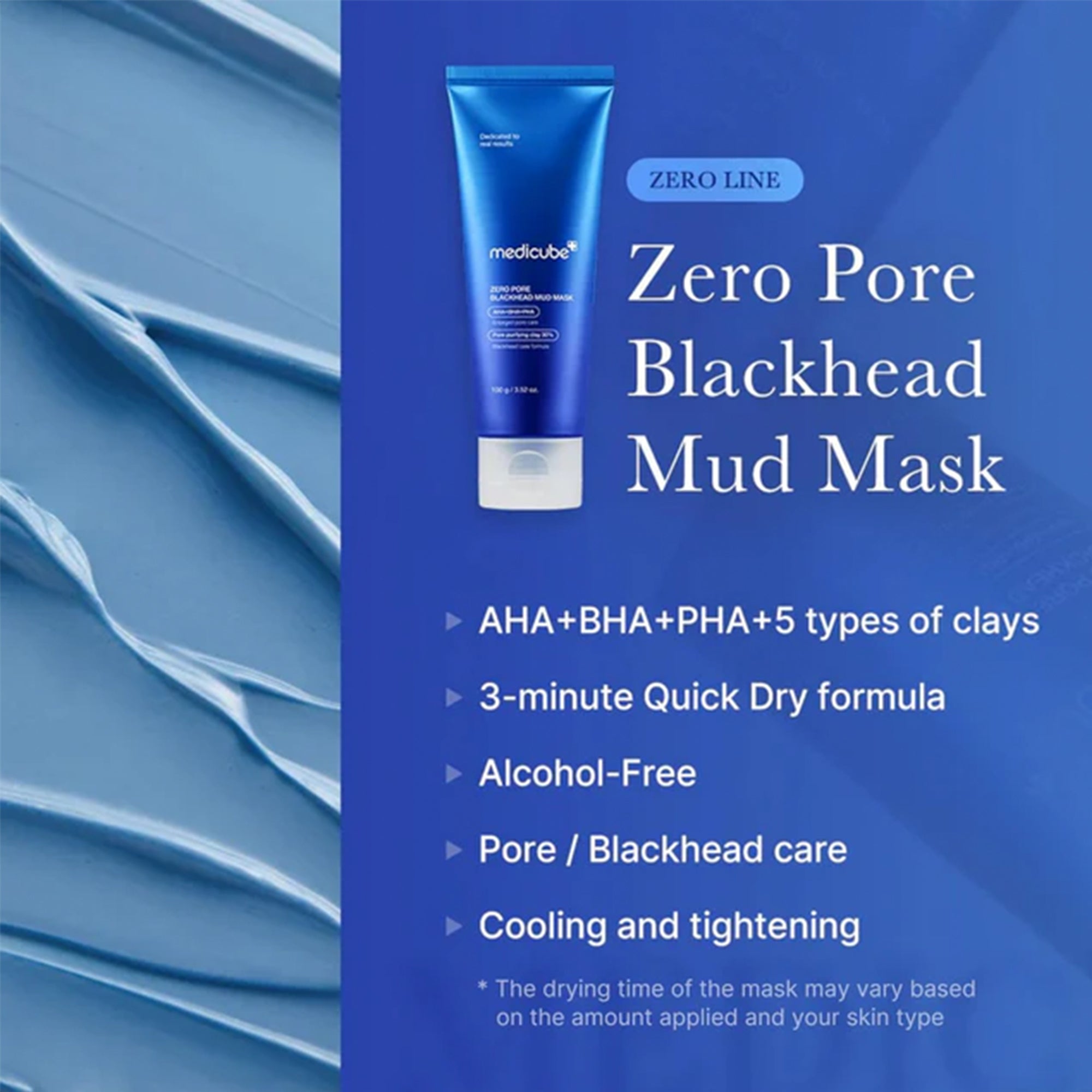 Medicube Zero Pore Blackhead Mud Mask 100ml Tube