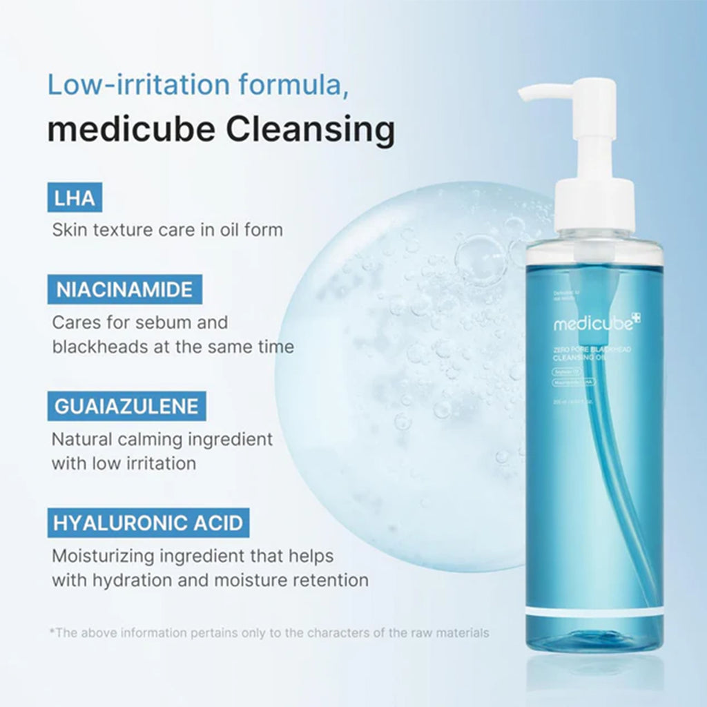 Medicube Zero Pore Blackhead Cleansing Oil 205ml Tube