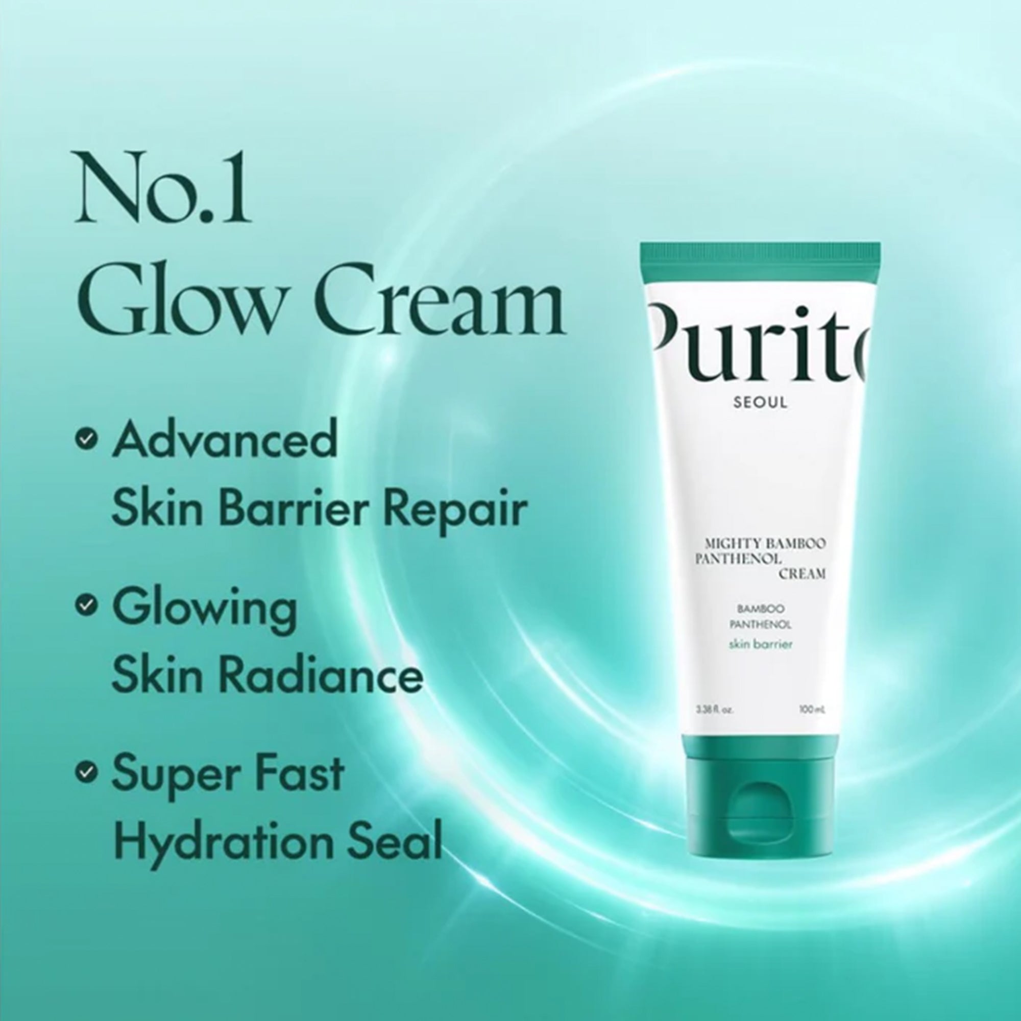 Purito Mighty Bamboo Panthenol Cream 100ml Tube