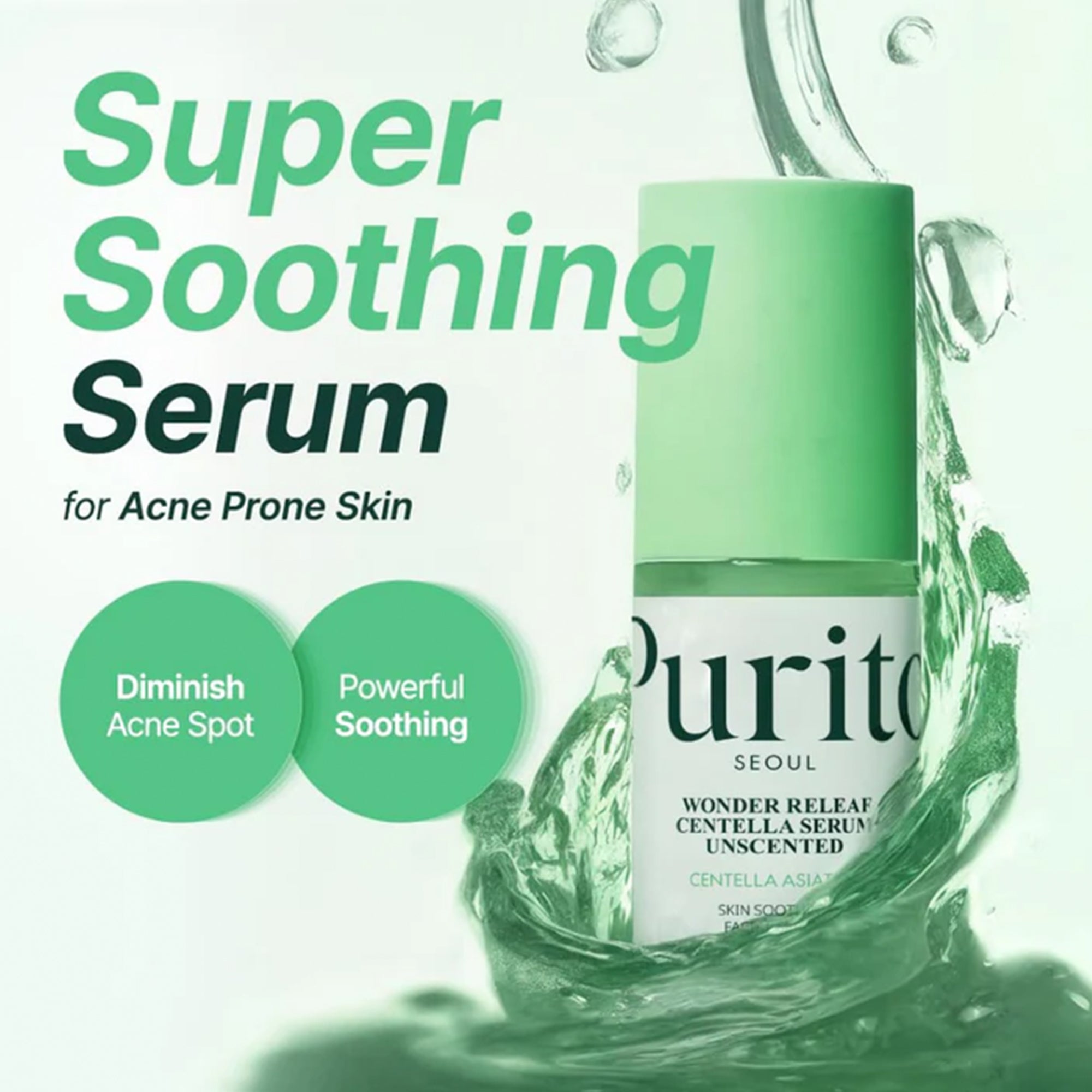 Purito Wonder Relief Centella Unscented Serum 60ml Pump
